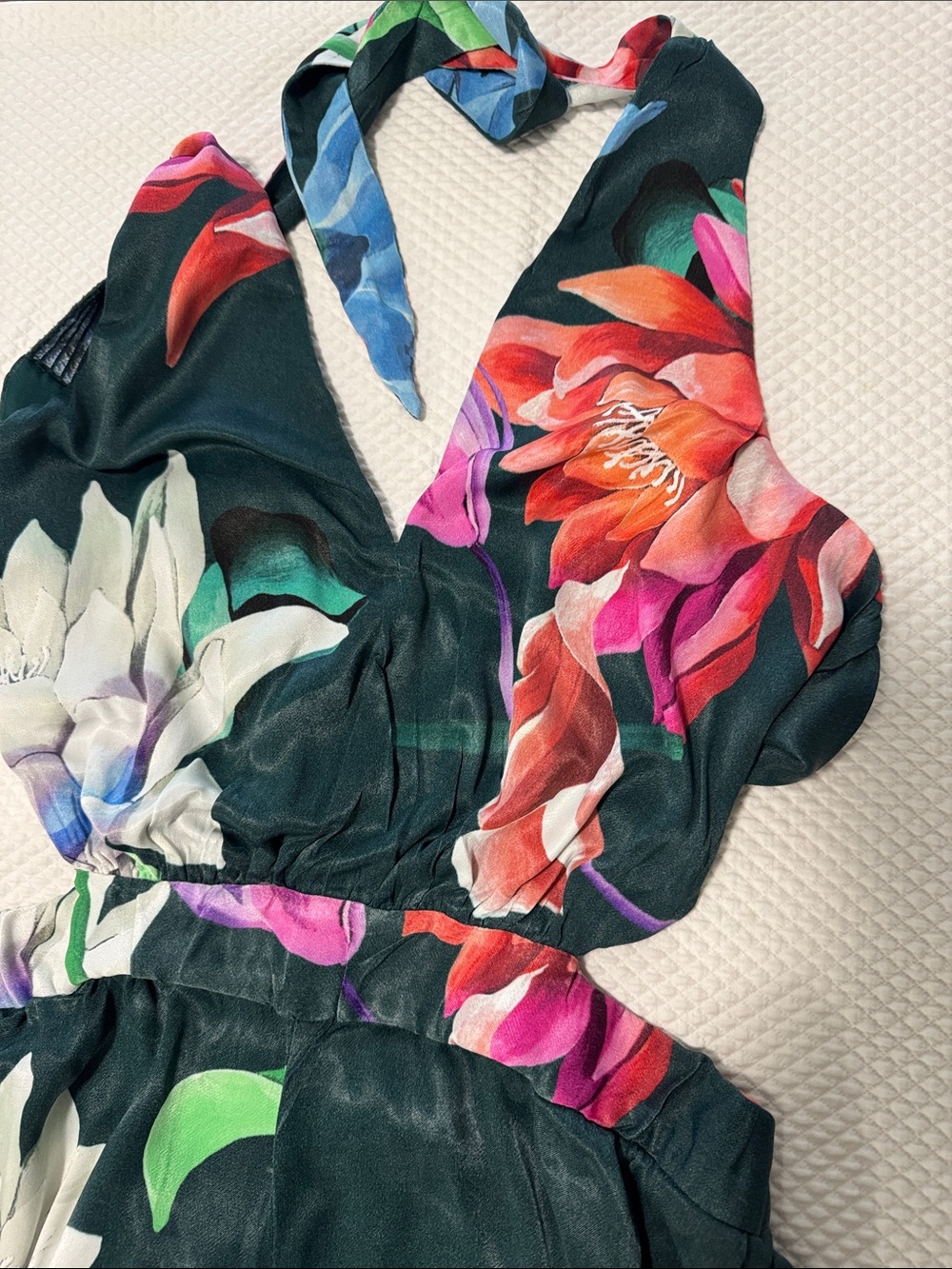 Anthropologie Maeve floral halter jumpsuit  size 10 - Picture 4 of 8